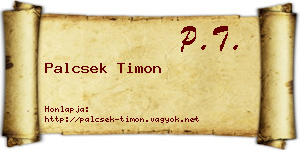 Palcsek Timon névjegykártya